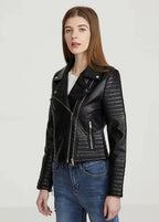 Vestes en cuir faux cuir pour femmes