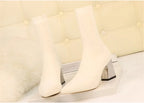 Bottines extensibles en tricot de haute qualité pour femmes