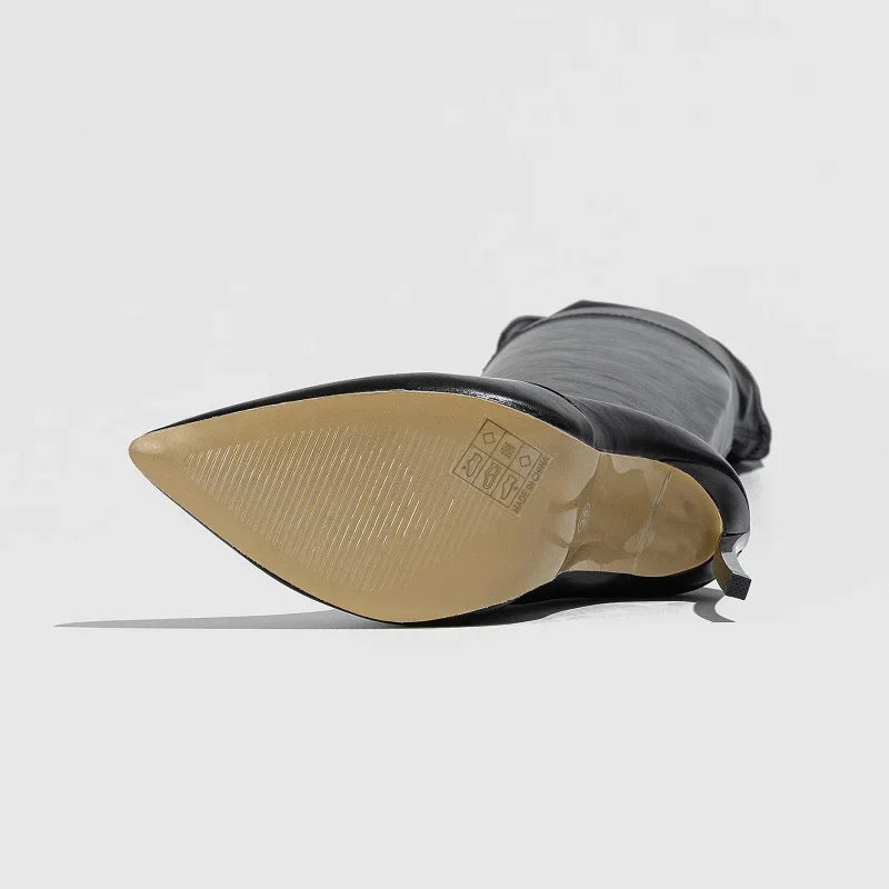 Bottes sexy en cuir PU pour femmes