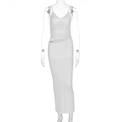 Robe Longue Sirène Femme – Maille Transparente