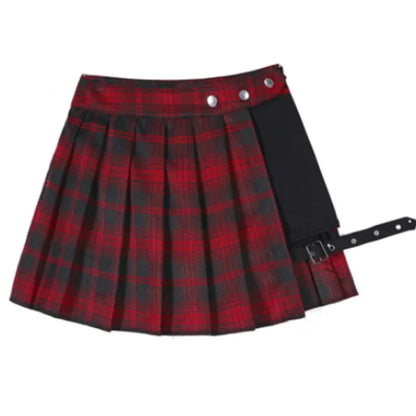 Jupe Asymétrique à Carreaux Femme – Style Punk