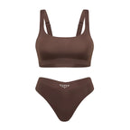 Ensemble de sous-vêtements imprimé léopard sans couture soutien-gorge et string pour femmes