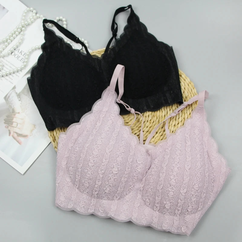 Soutien-Gorge Push-Up Brodé Femme – Sans Couture