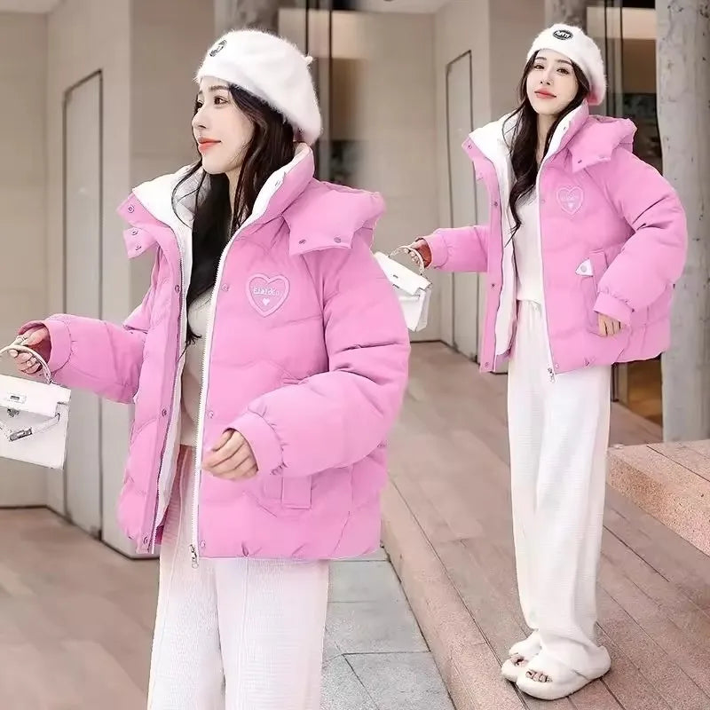 Vestes courtes rembourrées en coton pour femme