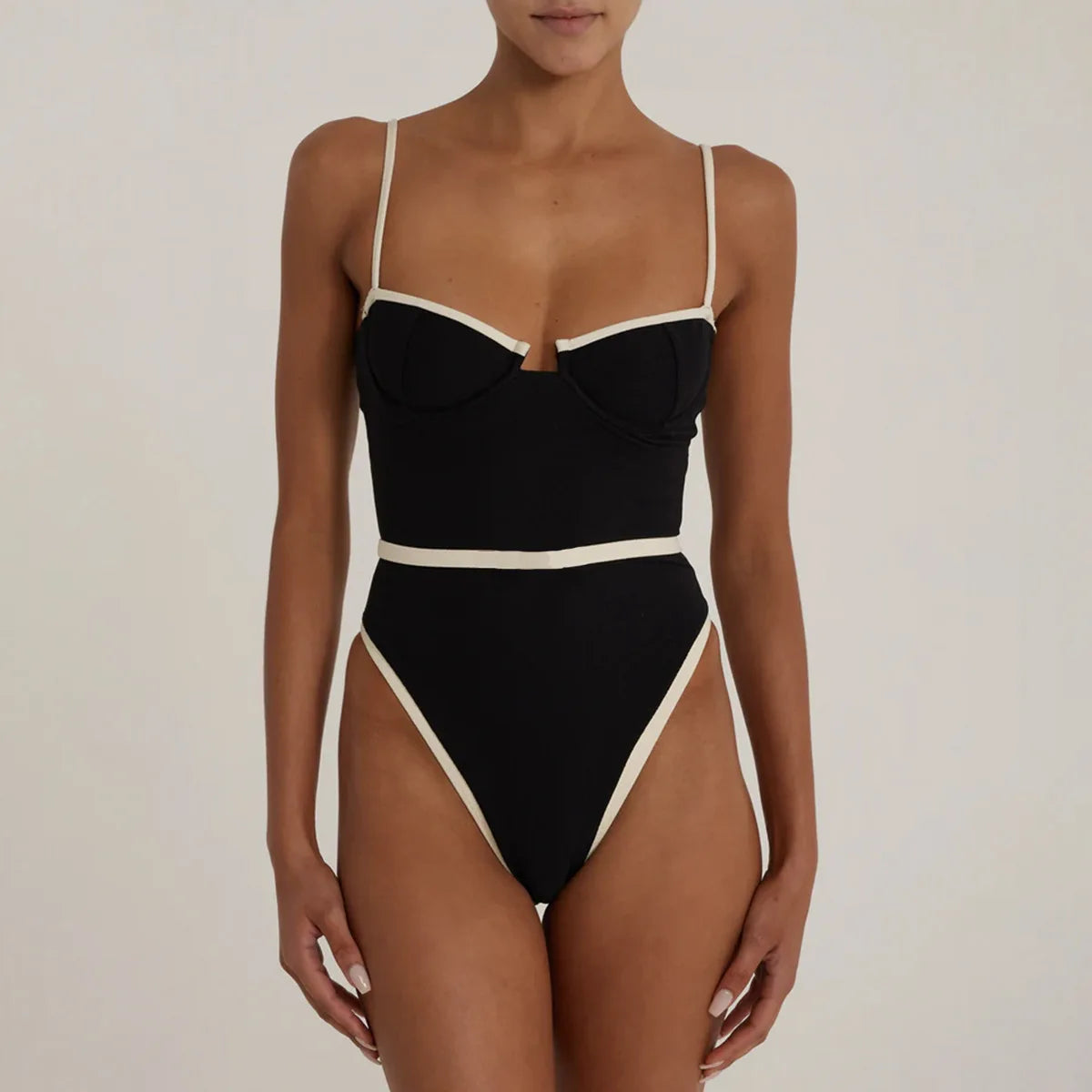 Maillot de bain une pièce avec coussinet pour femmes