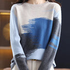 Pull chandails cravate et col rond pour femmes