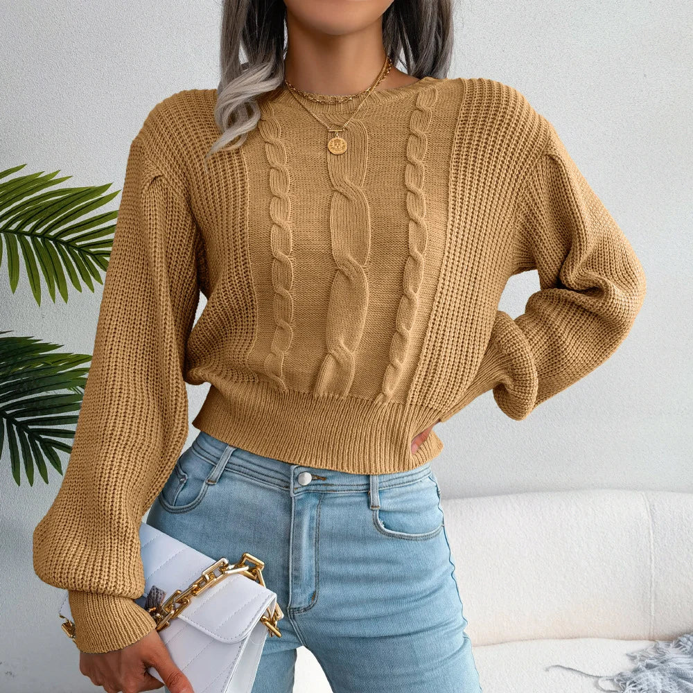 Pull Court Femme – Maille et Manches Lanterne