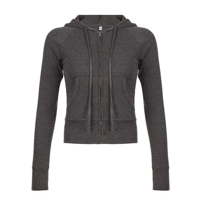 Cardigan Zippé Femme – Capuche et Taille Ajustée