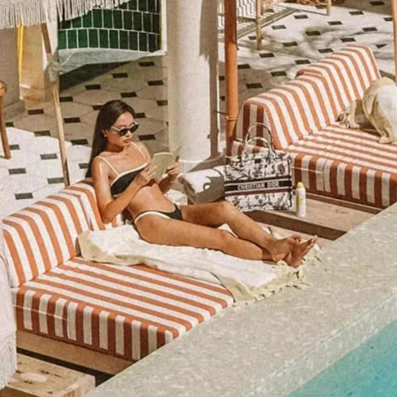 Maillot de bain deux pièces en nylon avec coussinets pour femmes
