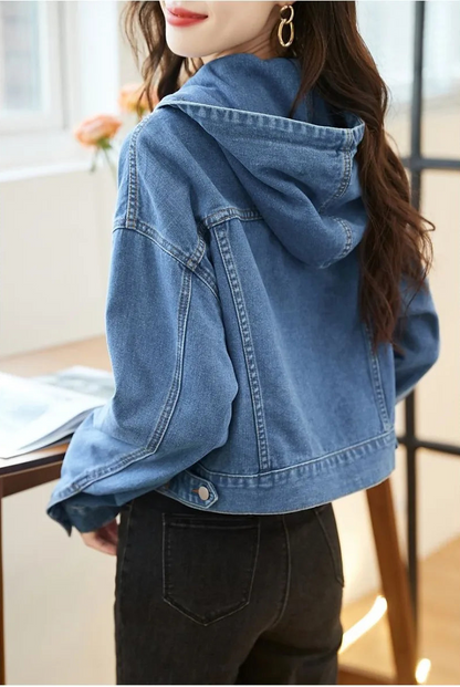 Veste en Jean à Capuche Femme – Style Vintage
