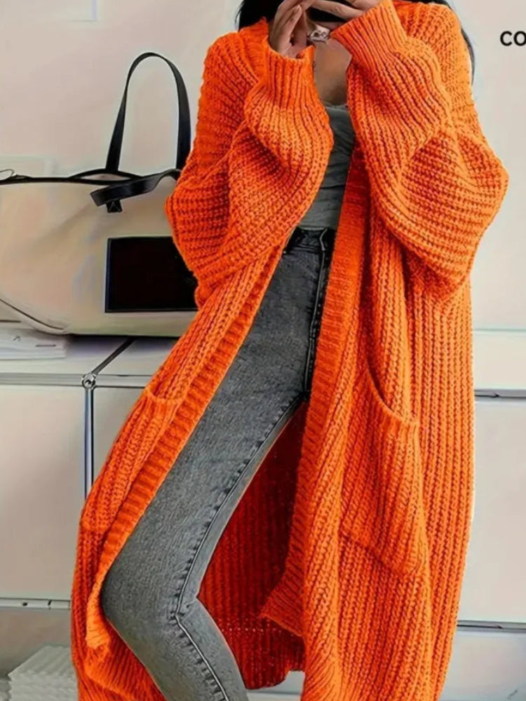 Cardigan longue tricoté pour femmes