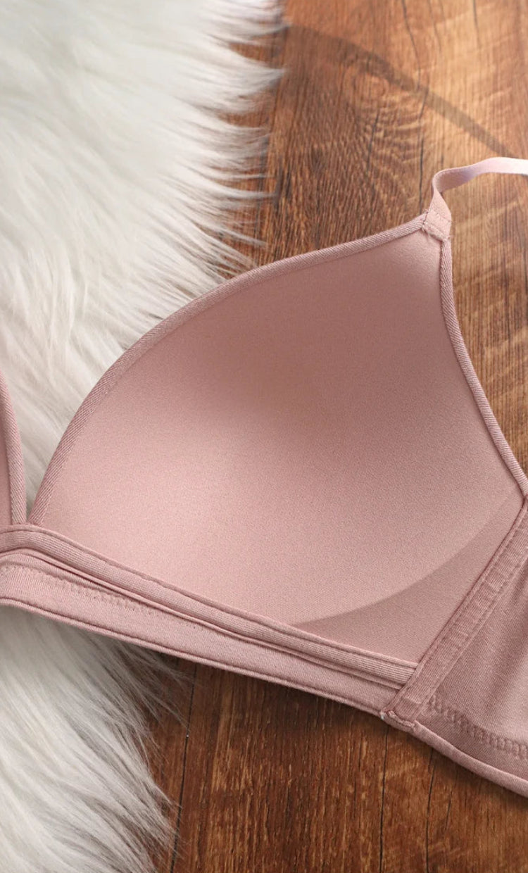 Soutien-gorge push-up en V profond sans couture pour femmes