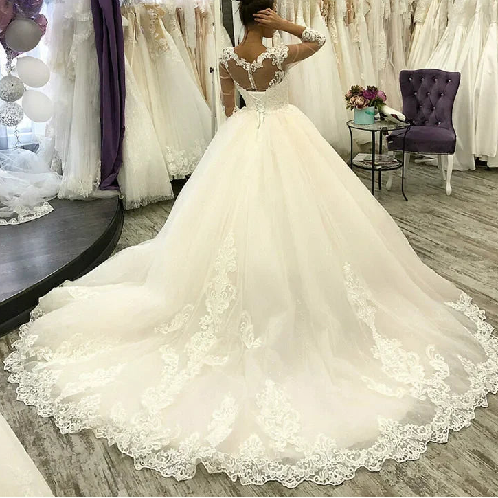 Robe de mariée de princesse en tulle pour femmes