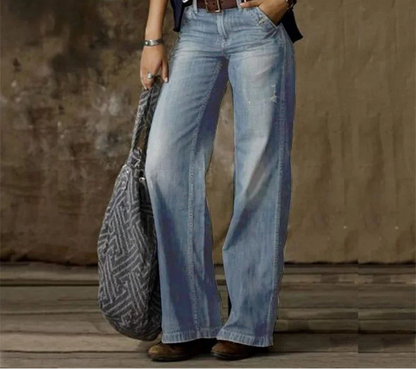 Jean Vintage Femme – Jambes Larges et Coupe Décontractée