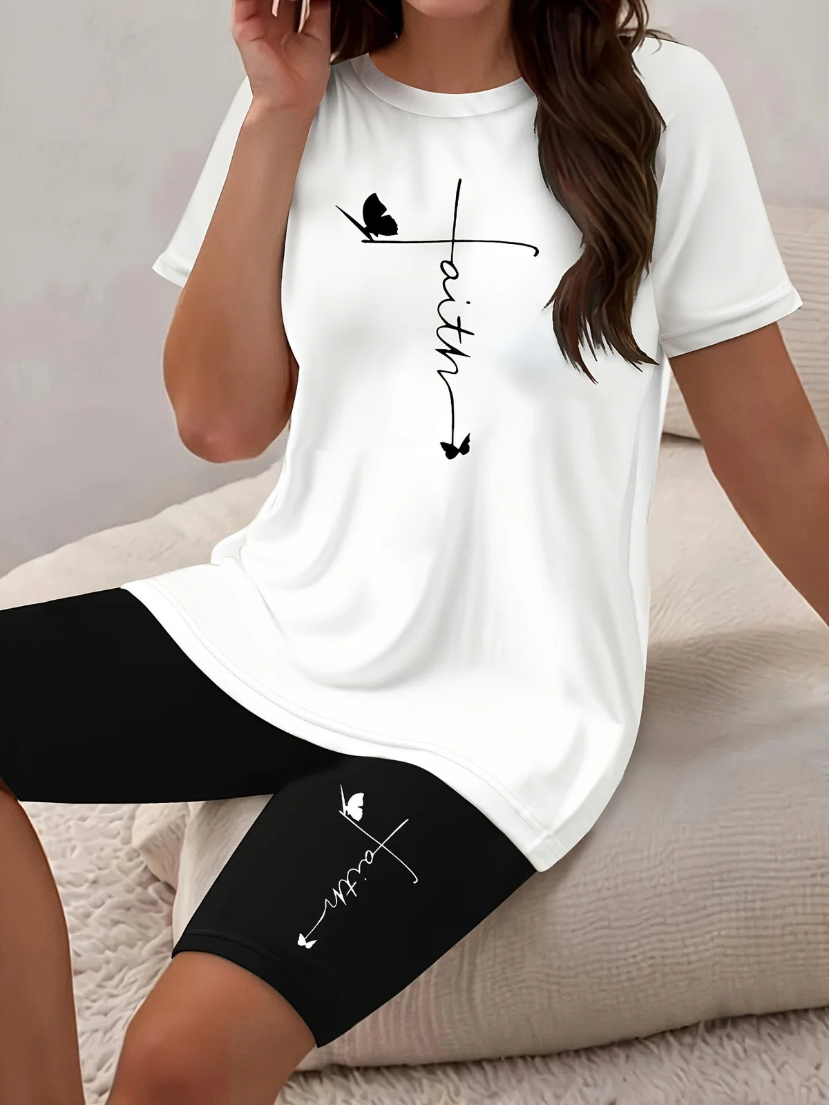 Ensemble 2 Pièces Femme – Motif Papillon