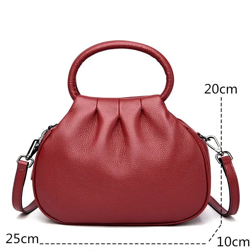 Sac à main en cuir véritable pour femmes