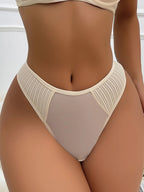 Culottes en pur coton et maille transparente respirante pour femmes