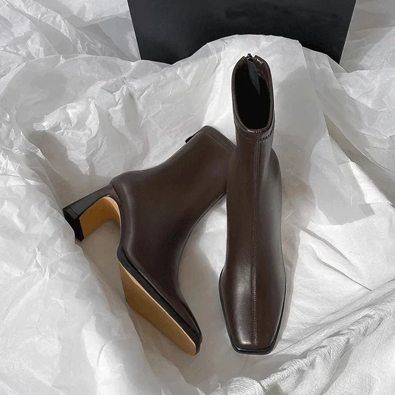 Bottines vintage chaudes en coton pour femmes