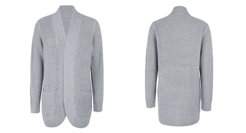 Cardigan long côtelé pour femmes
