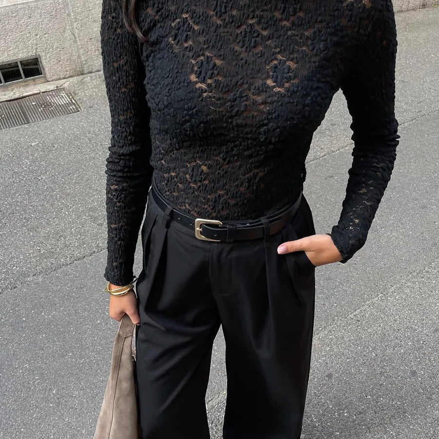 T-shirts en dentelle pour femmes
