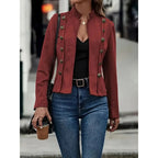 Veste en similicuir pour femmes