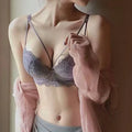 Ensemble soutien-gorge et culotte sexy en dentelle réglable pour femmes