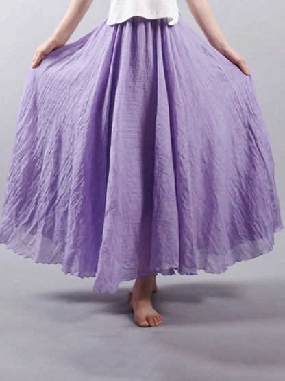 Jupe Longue Femme en Lin – Taille Haute