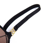 Ensemble de soutien-gorge avec anneau en acier et culotte assortie pour femmes