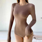 Body sexy à manches longues pour femmes