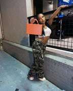 Pantalon long camouflage tendance pour femmes