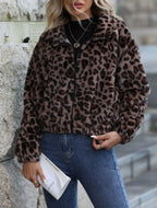 Veste imprimée léopard pour femmes