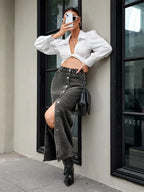 Jupes longues en jean pour femmes