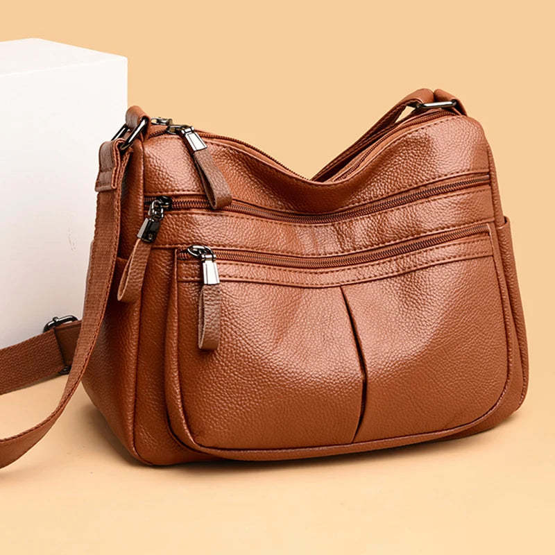 Sac à main en cuir véritable pour femmes