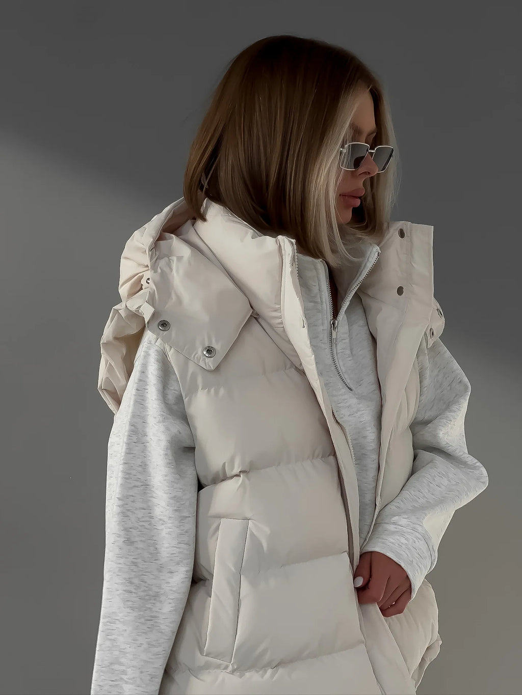 Gilet sans manches à capuche pour femmes