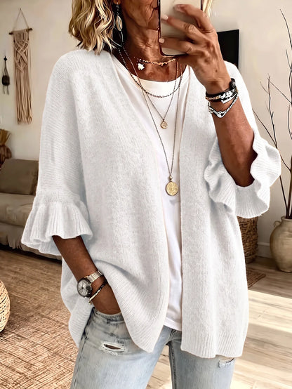 Cardigan Léger Femme – Maille Douce et Volants