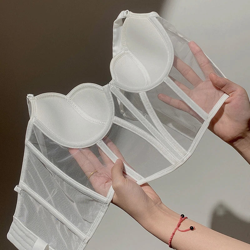 Soutien-gorge Push Up transparent pour femmes