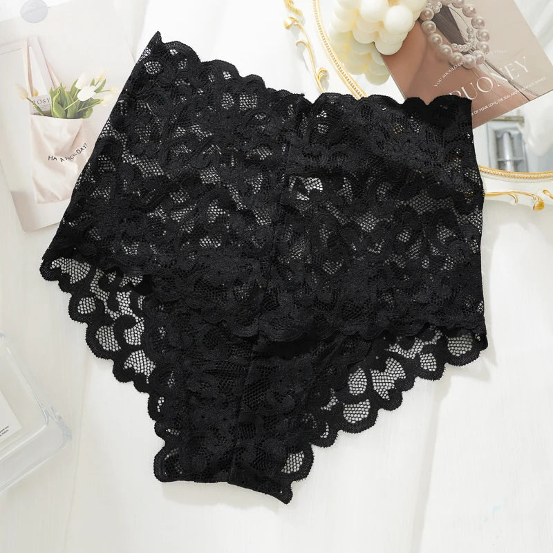 Culotte Dentelle Femme – Taille Haute et Transparente