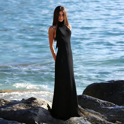 Robe Longue Satinée Femme – Tenue de Soirée Élégante