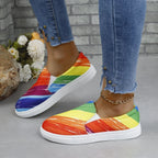 Chaussures basses élastiques assorties aux couleurs pour femmes