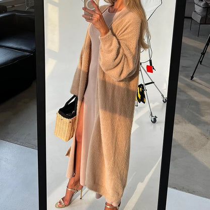 Cardigan femme chaud et doux à manches longues