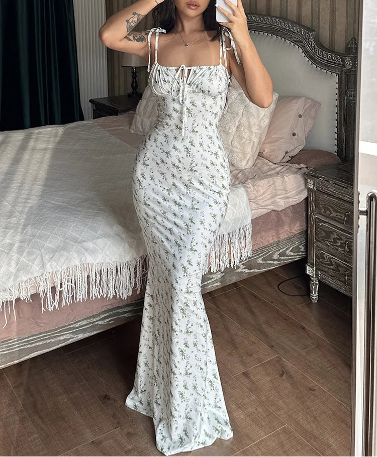 Robe à lacets sans manches pour femmes