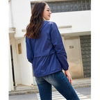 Veste à capuche bleue pour femmes