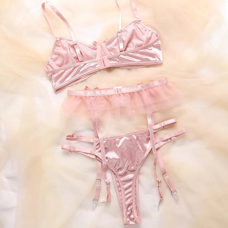 Ensemble de lingerie string et soutien-gorge confortables et amples pour femmes