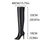 Bottes hautes Sexy à bout ouvert pour femmes