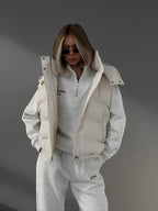 Gilet sans manches à capuche pour femmes