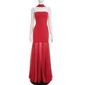 Robe Maxi sans bretelles à col écharpe pour femmes