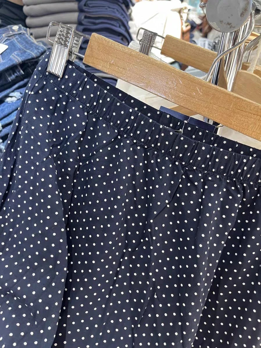 Jupe d'été en dentelle patchwork à pois pour femmes