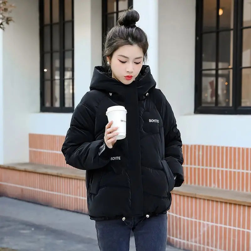 Manteau chaude à capuche et manches longues pour femmes