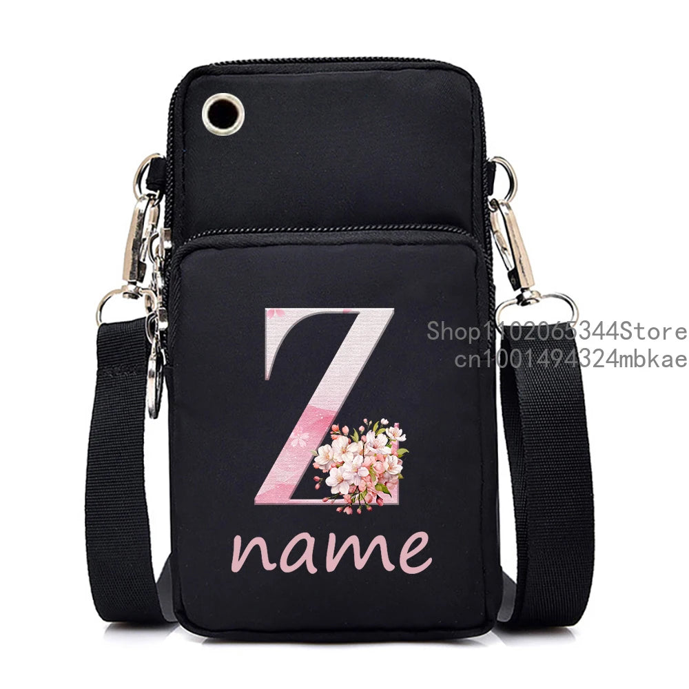 Sac à bandoulière pour téléphone portable floral pour femmes