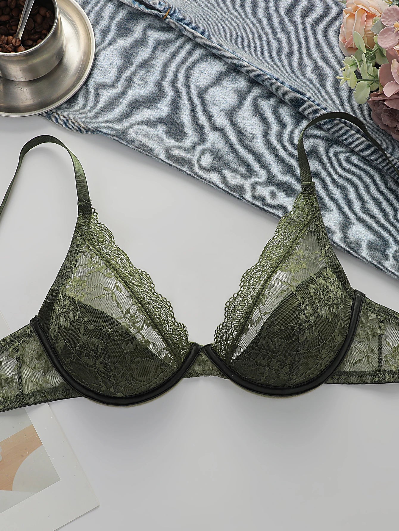 Soutien-gorge ultra-fin en dentelle pour femmes